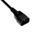 Preview: DINIC Kaltgeräte-Verlängerung C13 Stecker auf C14 Buchse, VDE, 1mm², schwarz, 10m